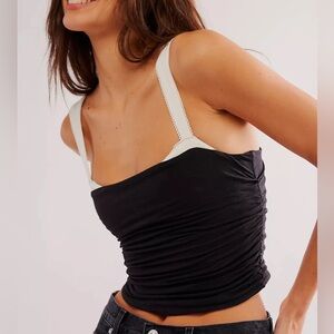 Free People Black and White Camisole